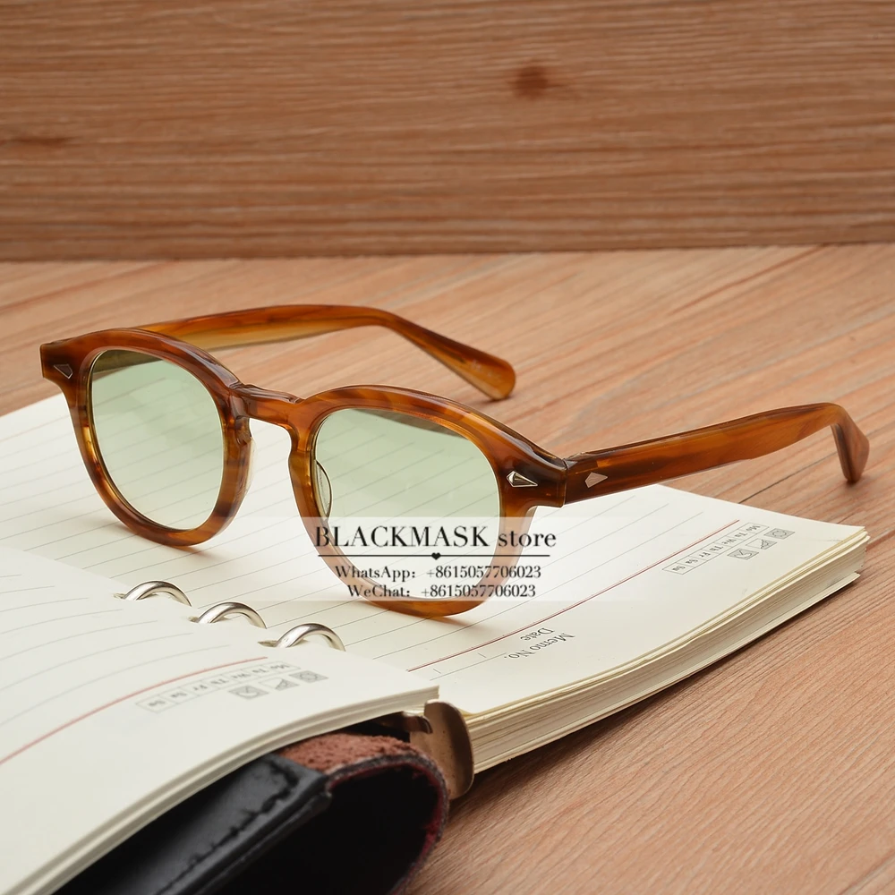 Новинка, винтажные Круглые Солнцезащитные очки из ацетата, lunette soleil femme, Ретро стиль, брендовые дизайнерские солнцезащитные очки для женщин и мужчин, oculos de sol, красные линзы