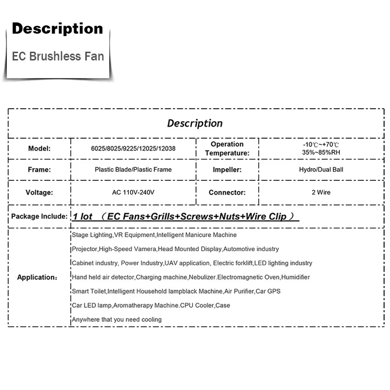 YOUNUON 60 мм 80 90 120 EC бесщеточный вентилятор AC 110 в 115 220 240 В осевой с серебряным/грилем