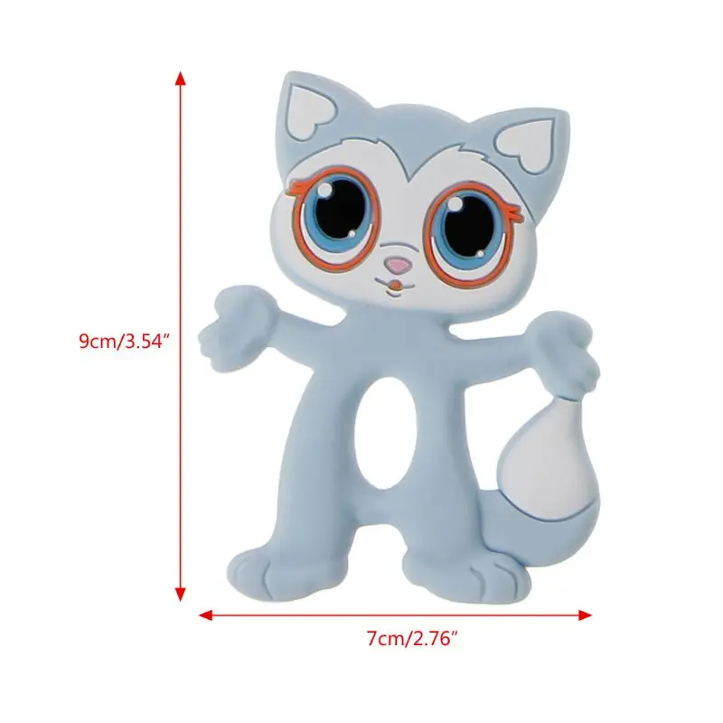 

1Pc Baby Teethers Big Eyes Cat BPA Free Teething Accessories Food Grade Silicone Nursing Necklace Pendants Cute Cat