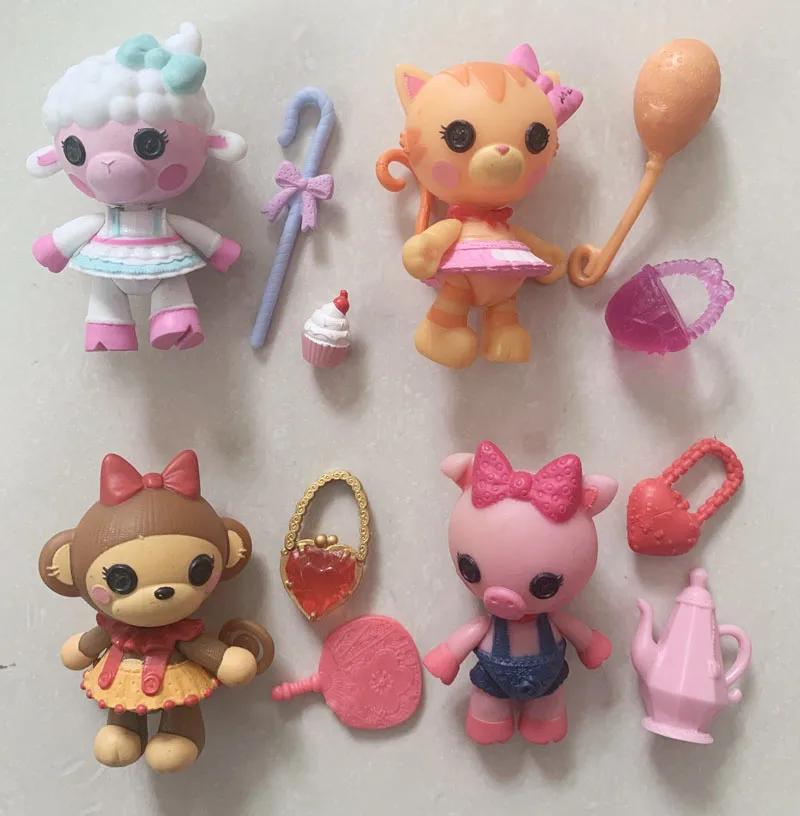 Новые мини куклы Lalaloopsy 4 шт. в комплекте фигурки коллекция кукол милые животные