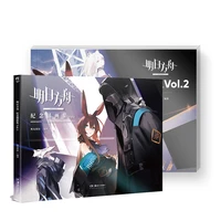 2 books arknights game official illustration collection book volume 12 arknights art painting album postcard bookmark gifts
