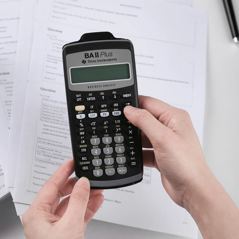 Лидер продаж Ti BAII Plus 12 цифр пластиковый светодиодный калькулятор Calculatrice Calculadora для студентов