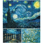 Алмазная картина Ван Гог, Звездная ночь, 5D, наборы для вышивки крестом, аниме, мозаика, картина для украшения Стразы