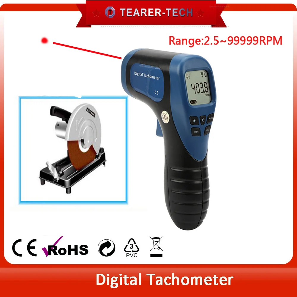 Car Digital LCD Photo Tachometer Non-Contact RPM Meter Motor Speed Gauge Tach Speedometer | Автомобили и мотоциклы