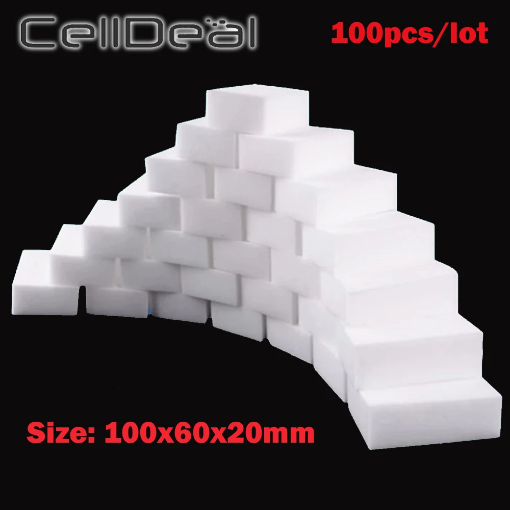 100 шт./лот меламиновая губка волшебная ластик для мытья кухни ванной комнаты