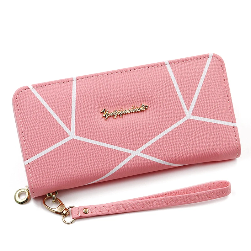 Женский Длинный дизайнерский кошелек на молнии из искусственной кожи