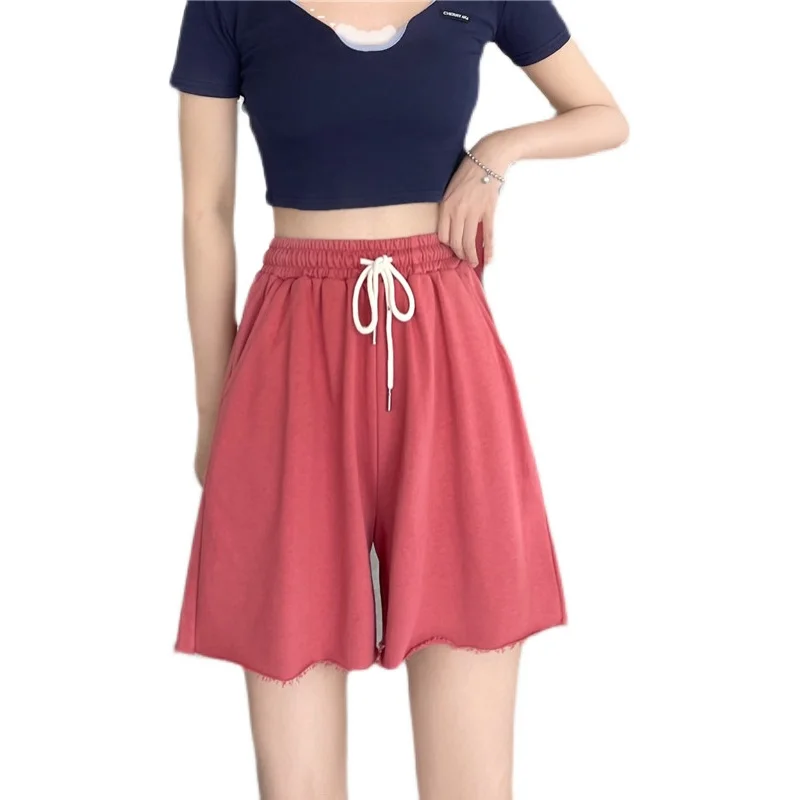 

Loose casual shorts women's new summer casual cotton and linen shorts plus size medium waist short fashion women's street shorts