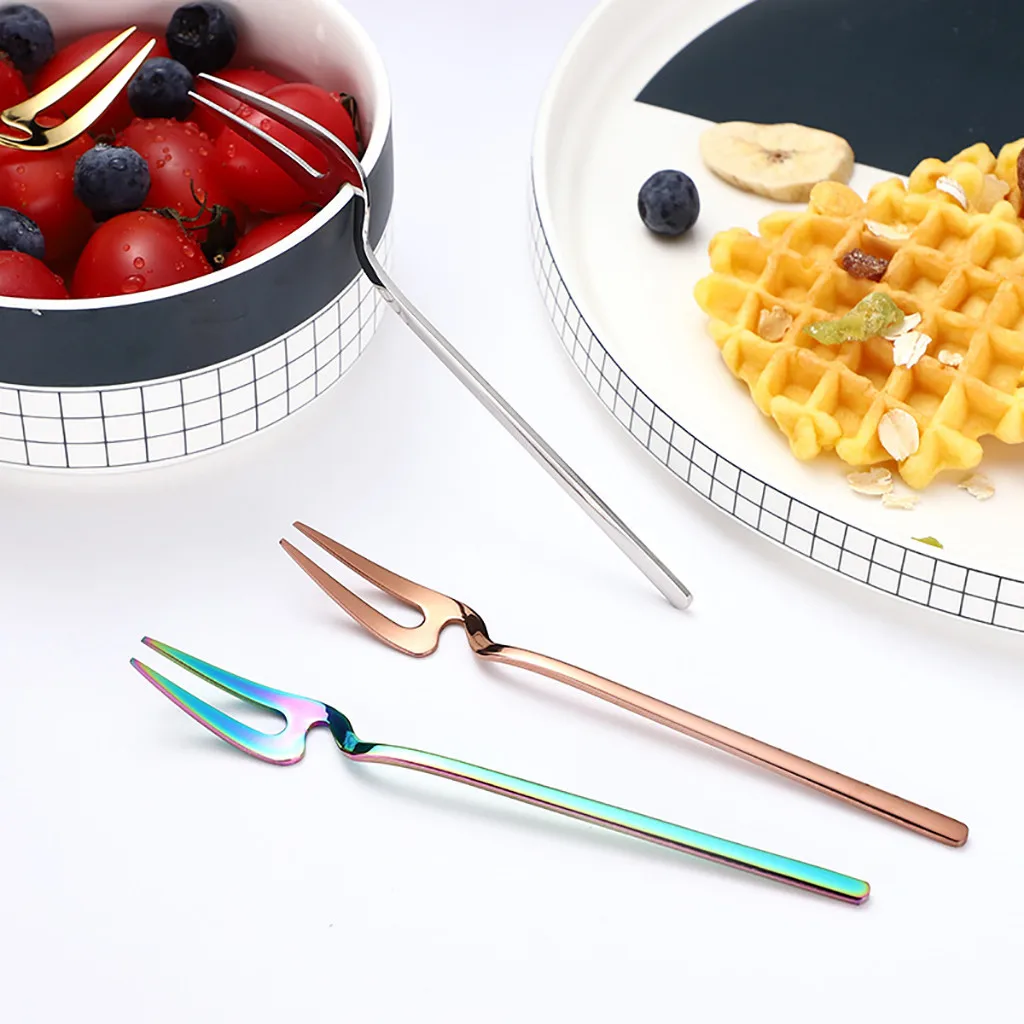 Подвеска из нержавеющей стали чашка вилка Кофе Чай Spork Столовые приборы Наборы