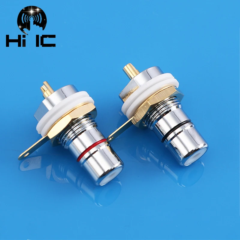 1 пара/2 шт. Amp HiFi с родиевым покрытием переплетная стойка RCA гнездовая розетка