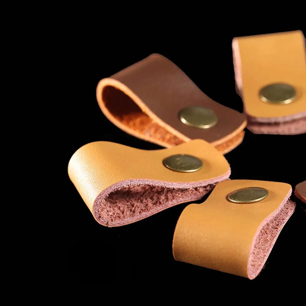 1 шт. Высокое качество кожаный кабель для наушников Зажим стяжки Кнопка Наушники