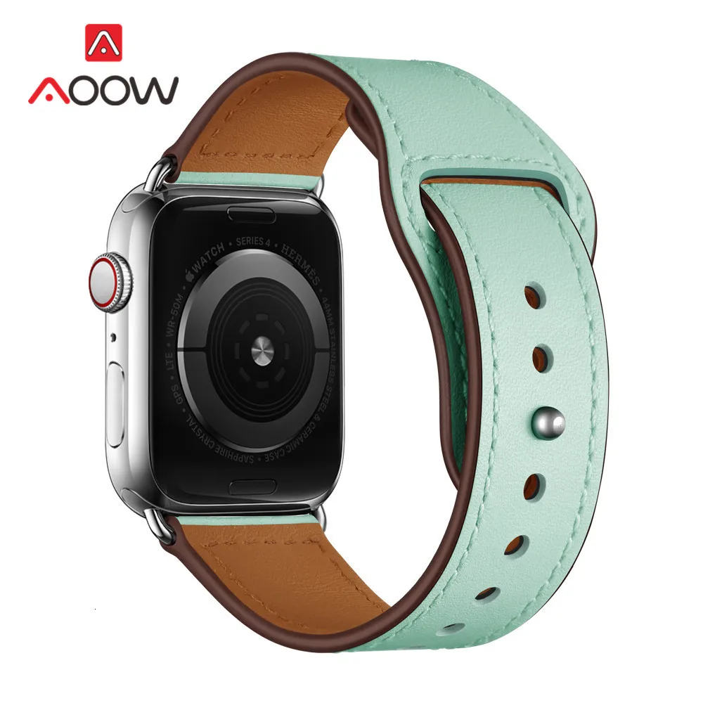 Ремешок из натуральной кожи для Apple Watch 4, 40 мм, 44 мм, 38 мм, 42 мм, высокое качество, для мужчин и женщин, ремешок для часов, браслет для iWatch 1, 2, 3