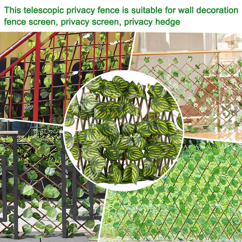 

Artificial Leaf Screening Roll UV Fade Protected Privacy simulation green vine Hedge Landscaping Garden Fence Balcony Screen