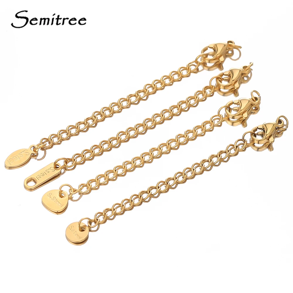 10 шт. 18K золото Нержавеющая сталь расширение хвост цепи карабины Расширенный