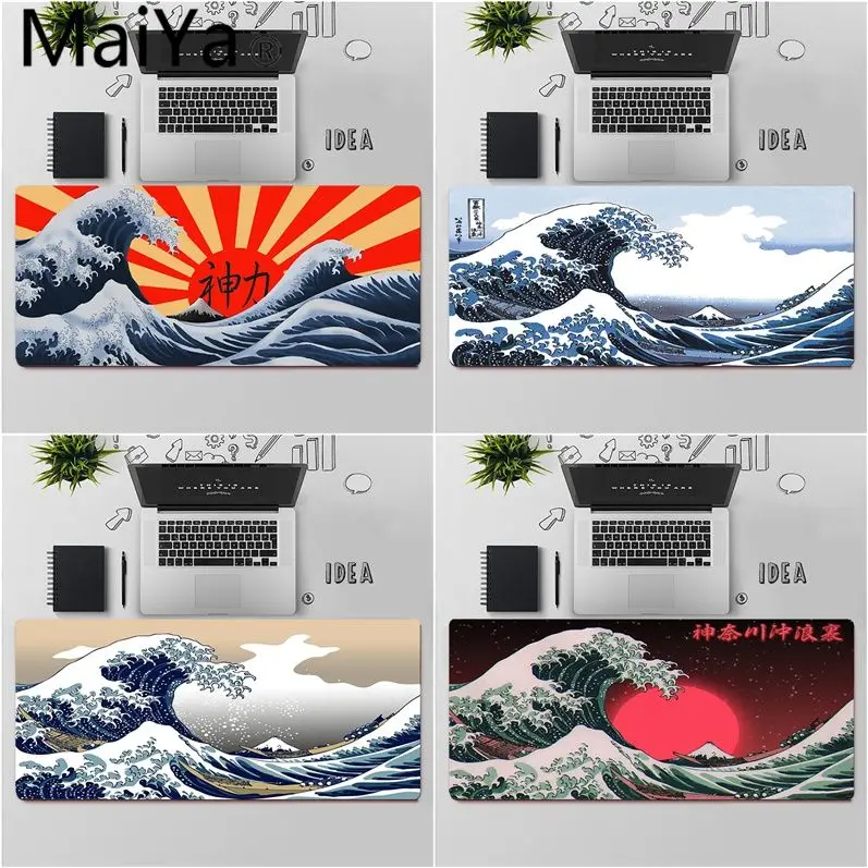 

Высококачественный японский прочный резиновый коврик для мыши Maiya с большой волной, бесплатная доставка, большой коврик для мыши, коврик дл...