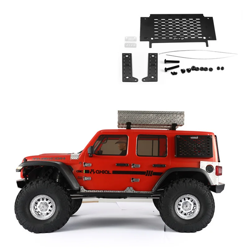 

DJ AXIAL SCX10 III Tool Box Camp Table Board Open Cover Folding Board Metal JEEP Wrangler RC Car Upgrade Accessories Parts