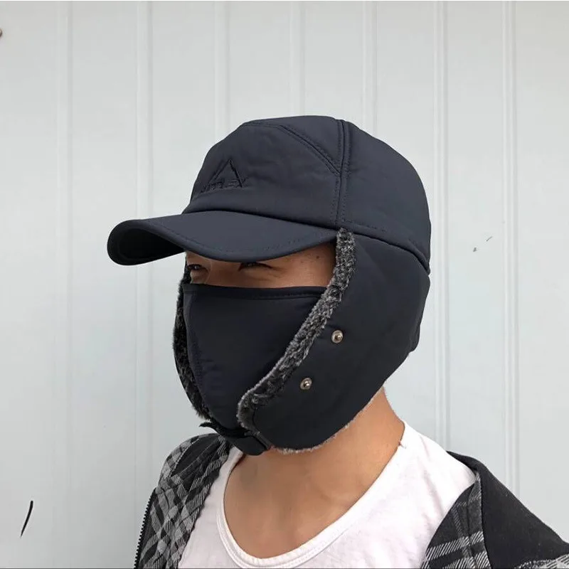 Новая зимняя шапка Для мужчин на открытом воздухе супер теплый мех кролика