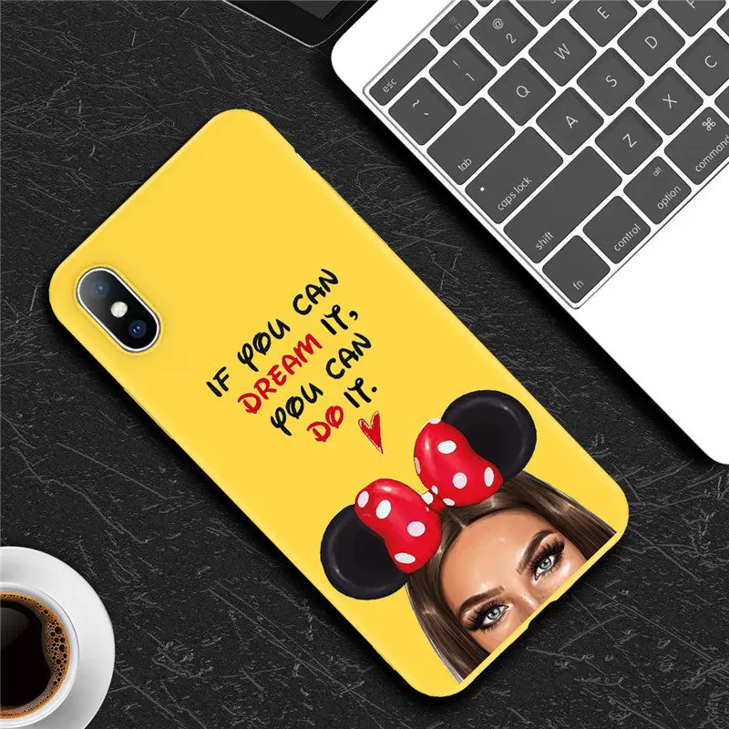 AC6425Y Lovebay для iPhone 6, 6 s, 7, 8 Plus, 11 Pro Max X, XR, XS Max, чехол для телефона с изображением мультяшного жирафа, мягкий ТПУ чехол для королевы, конфет, Парижа, девушки - Цвет: AC6425Y