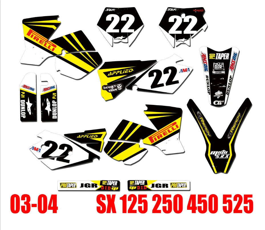 SX 2004 2003 Бесплатная индивидуальная именная цифра полный набор графических