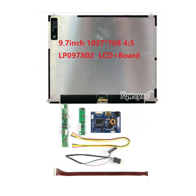 Original 9.7 Polegadas 1024×768 hd 4:3 Lcd Controlador Lp097x02 Ltn097xl01-a01 Monitor Placa Motorista hd Vga 2av para Raspberry pi Painéis e LCDs p/ tablet