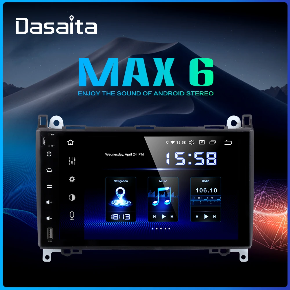 Автомобильный мультимедийный плеер Dasaita 9 &quotIPS 2 Din для Benz A B Class Sprinter Vito 2006 2007 2008 2009