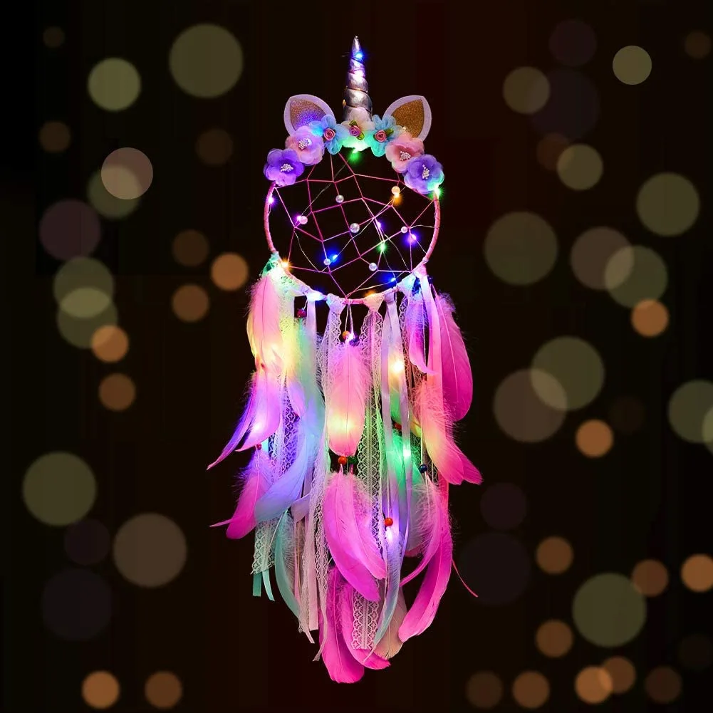 

Ins Style Cute Night Light Unicorn Dream Catcher Home Girl Heart Decoration Ornaments Girlfriend Girlfriends Gifts