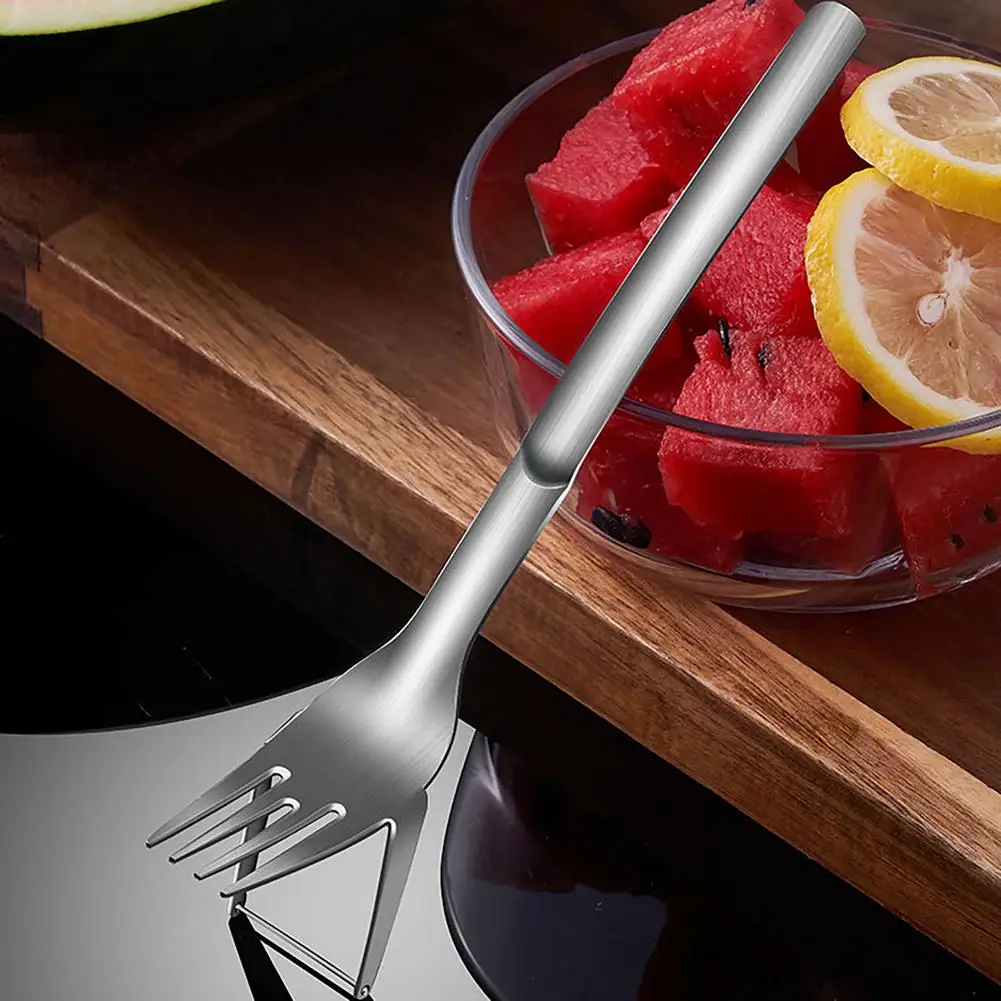 

2 In 1 Watermelon Cutter Fork Artifact Multifunctional Stainless Steel Fruit Slicer Artifact Kitchen Gadgets Wholesale