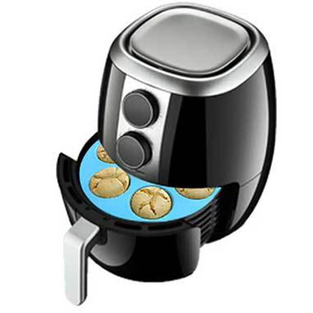 

Food Grade Silica Gel Durable Air Fryer Accessories 7 With Black Cake Cup Cake And Muffin Accessories