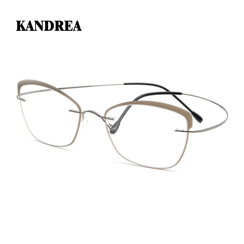KANDREA бета титановые очки оправа для женщин и мужчин кошачий глаз оптическая очков