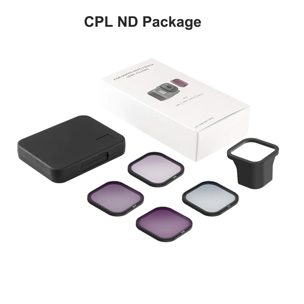 Комплект магнитных фильтров TElESIN CPL ND 8/16/32 для gopro 8 hero8 поляризационный фильтр ND8 ND16