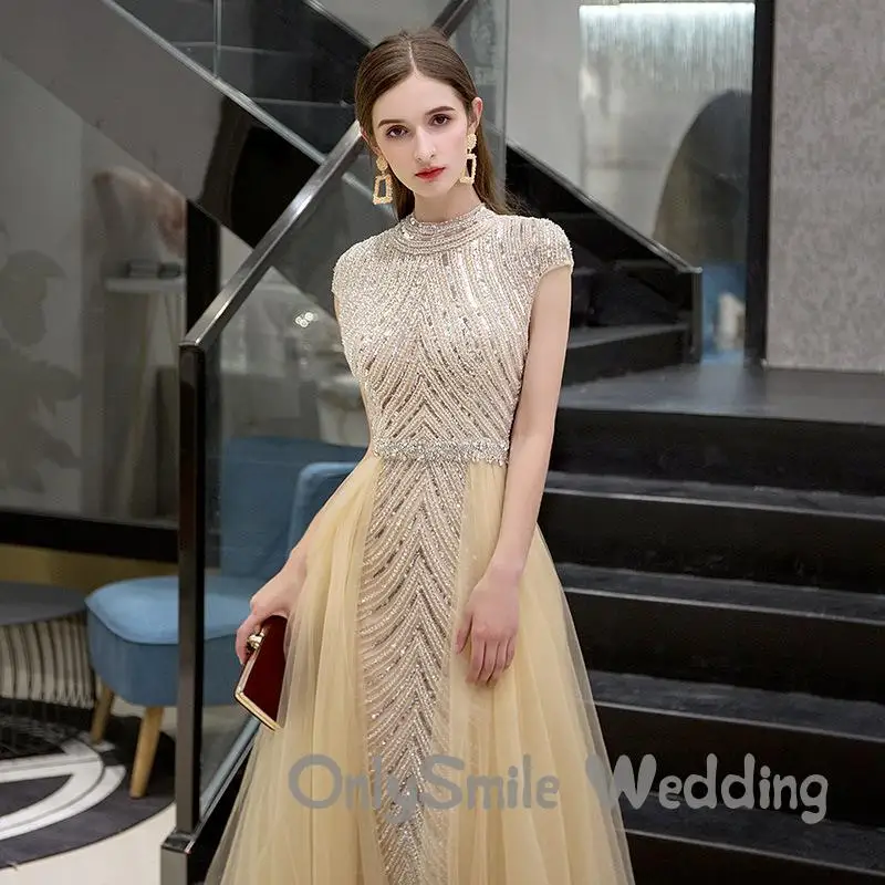 

Дубай o-образным вырезом без рукавов вечерние платья, украшенные бисером 2019 последний дизайн Обнаженная сексуальная Русалка формальная Жен...