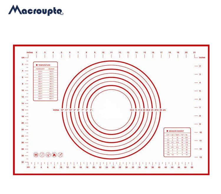 

Silicone Baking Mats Sheet Pizza Dough Non-Stick Maker Holder Pastry Kitchen Gadgets Cooking Tools Utensils Bakeware Accessories
