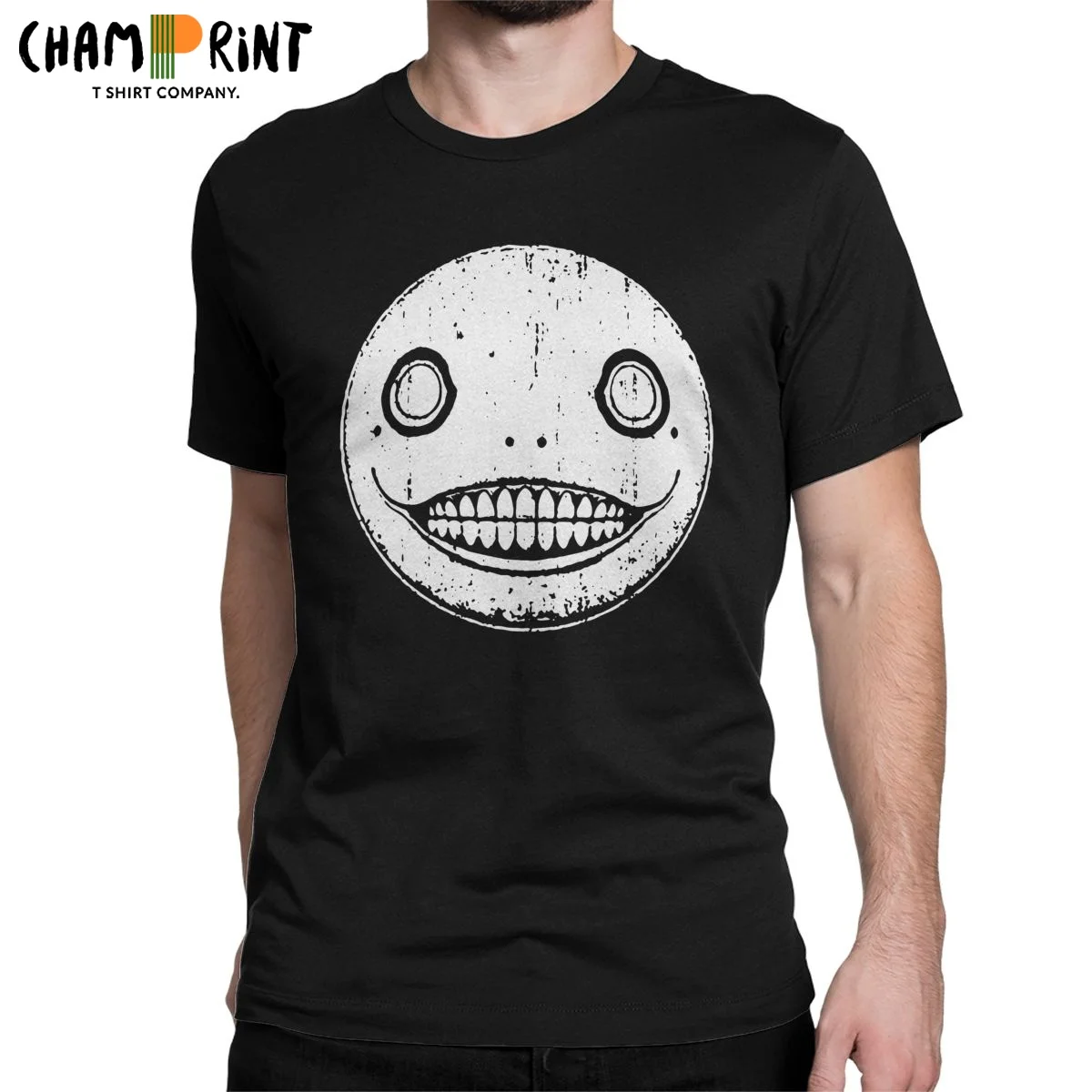 Футболка мужская хлопковая с круглым вырезом и коротким рукавом размера плюс |