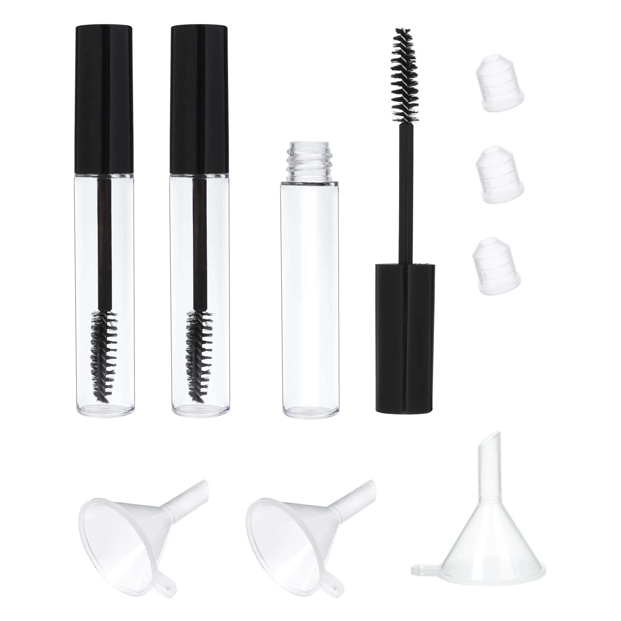 3pcs Empty Mascara Bottles With Wand Refillable 10ml Empty Mascara Tube Eyelash Cream Container Diy Mascara Bottle Tool