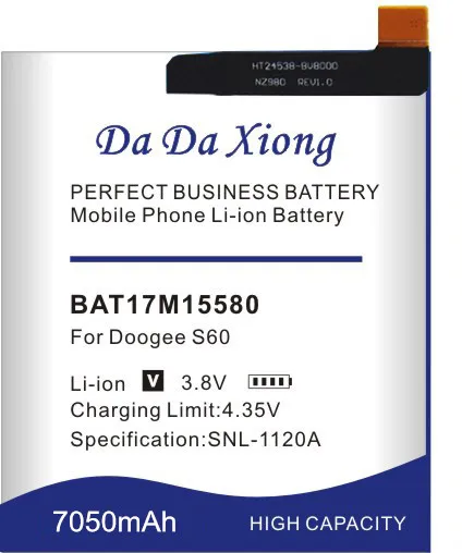 7050mAh BAT17M15580/BAT17S605580 Сменные Аккумуляторы для DOOGEE S60+ Бесплатные инструменты