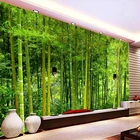 Высококачественные бамбуковые самоклеящиеся обои на заказ, фоновые настенные 3D-обои для гостиной, телевизора, дивана, декор природного ландшафта, водонепроницаемые