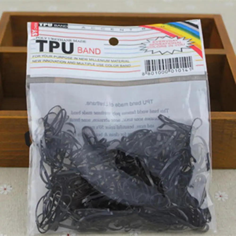 300 шт./упак. черный Красочный Эластичный резиновый ремешок для волос галстук косы волосы кольцевые канаты связать инструмент прическа Холдинг-группа