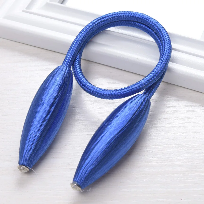 Blue 1 шт., скручивающаяся кукурузная занавеска с завязками сзади, удлиненная плетеная веревка, драпировка, подхваты, декоративные затемненные оконные шторы и прозрачные панели, держатель - Цвет: Blue