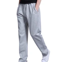 50 dropshipping pants solid color straight casual loose drawstring sports trousers for home
