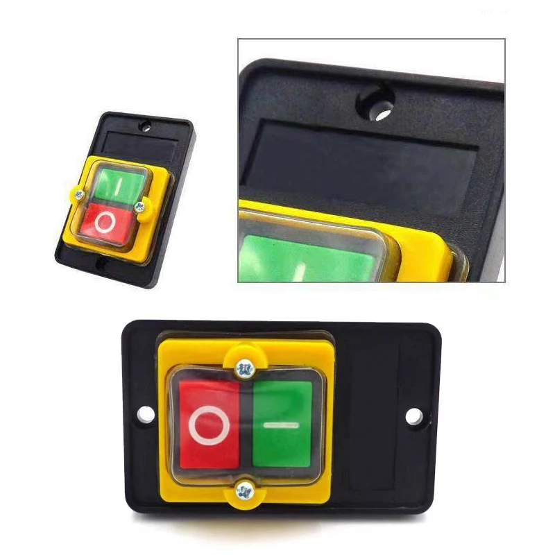 Водонепроницаемый кнопочный переключатель включения/выключения питания KAO-5 / BSP210F-1B 10A 380V для режущего станка Настольный сверлильный переключатель