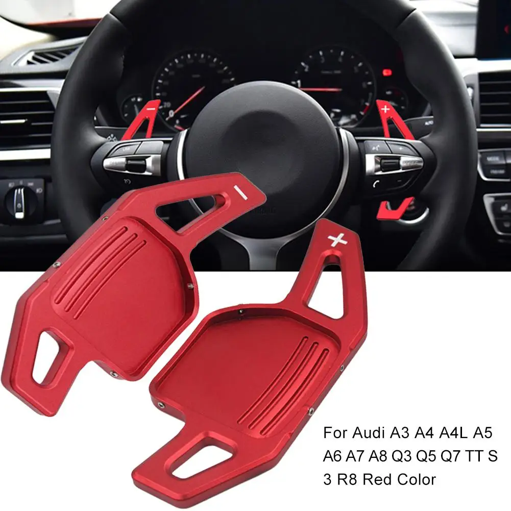 1 пара рычаг переключения руля для Audi A3 A4 A4L A5 A6 A7 A8 Q3 Q5 Q7 TT S3 R8 красный цвет |