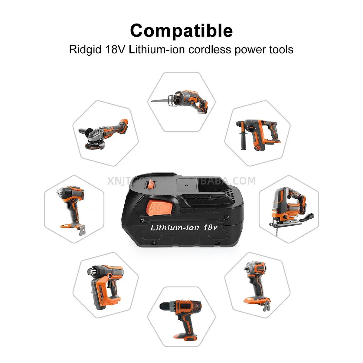 

ENERGUP Replacement AEG lithium ion Battery Pack for Ridgid Battery 18V Power drills rechargeable battery