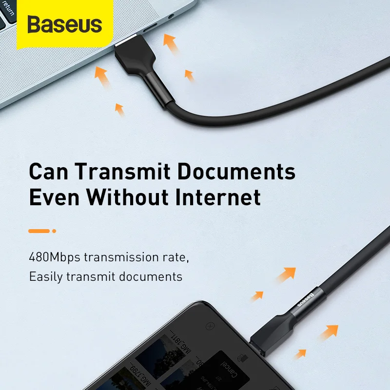 Baseus Type C кабель 3A Быстрая зарядка для Samsung S20 S10 S9 Xiaomi One Plus USB-C Sillca гелевый