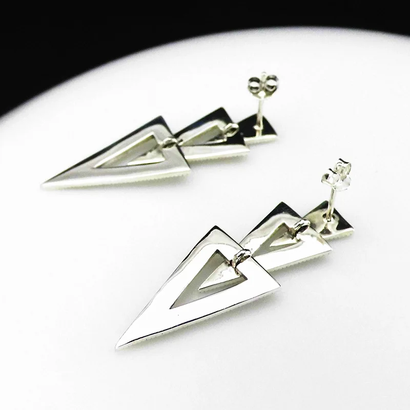 Женские серьги подвески из серебра 925 пробы с марказитом|Серьги-подвески| |