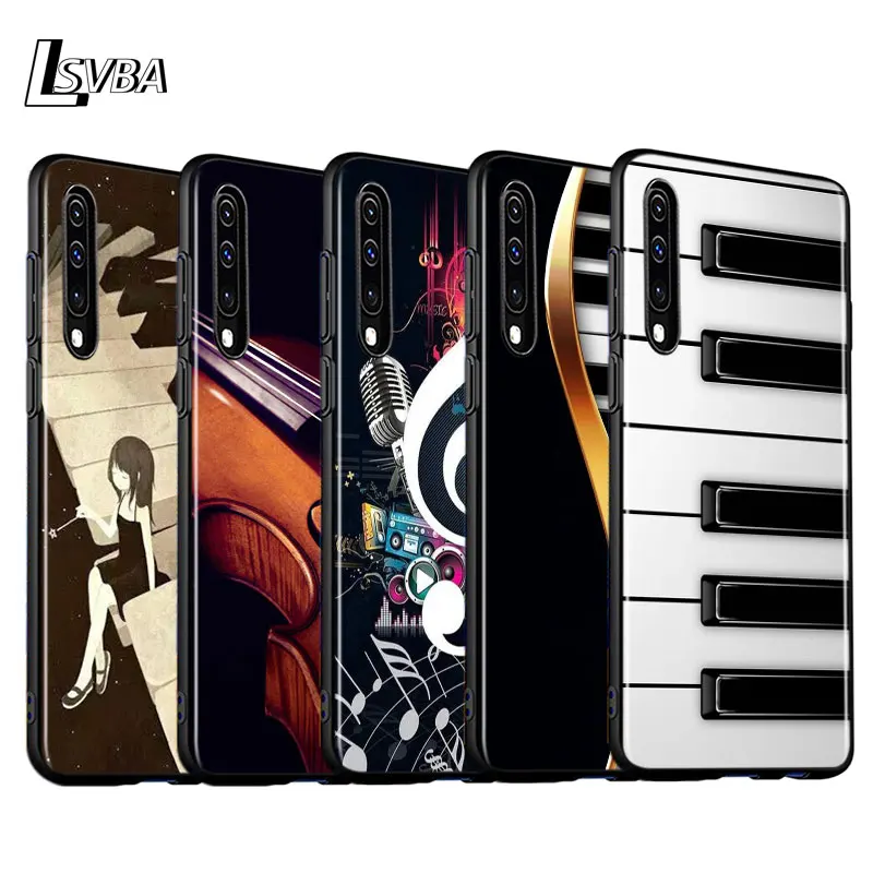 Черный чехол для телефона с принтом Love Music Guitar Samsung Galaxy A90 A80 A70S A60 A50S A40 A30 A20 A10 E S A2