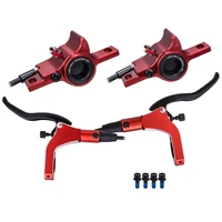 mtb bicycle hydraulic brakes disc brakes with mount adapter aluminum alloy two way brake levers for bike black bike brakes