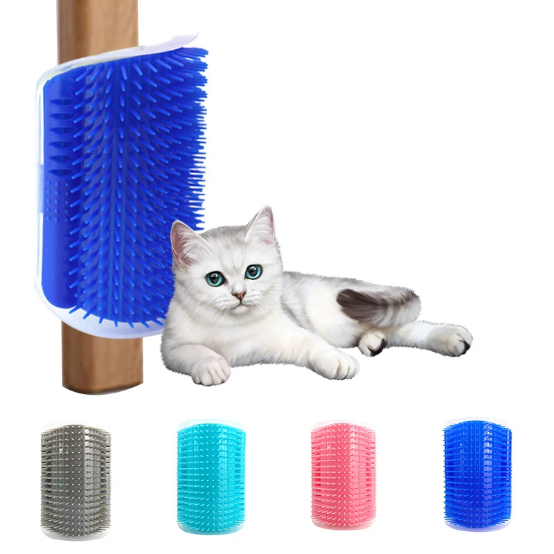 

Cat Self Groomer Brush Pet Grooming Supplies Hair Removal Comb for Cat Dog Hair Shedding Trimming Cat Massage Device with catnip