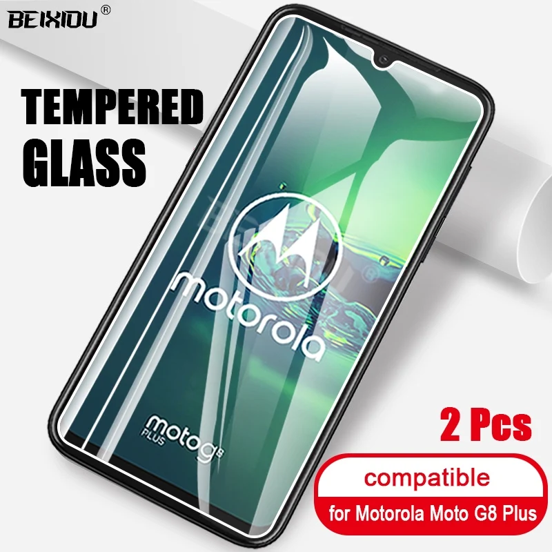 2 шт Полное закаленное стекло для Motorola Moto G8 Plus защита экрана 2.5D 9h защитная