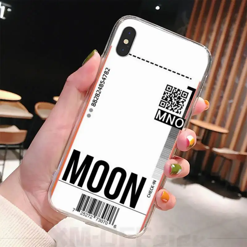 

First Class World City Label Bar Code Phone Case Transparent Phone Case For Iphone 11 12 Pro Max Xr X 7 8 PLUS Xs SE 2020 Cover