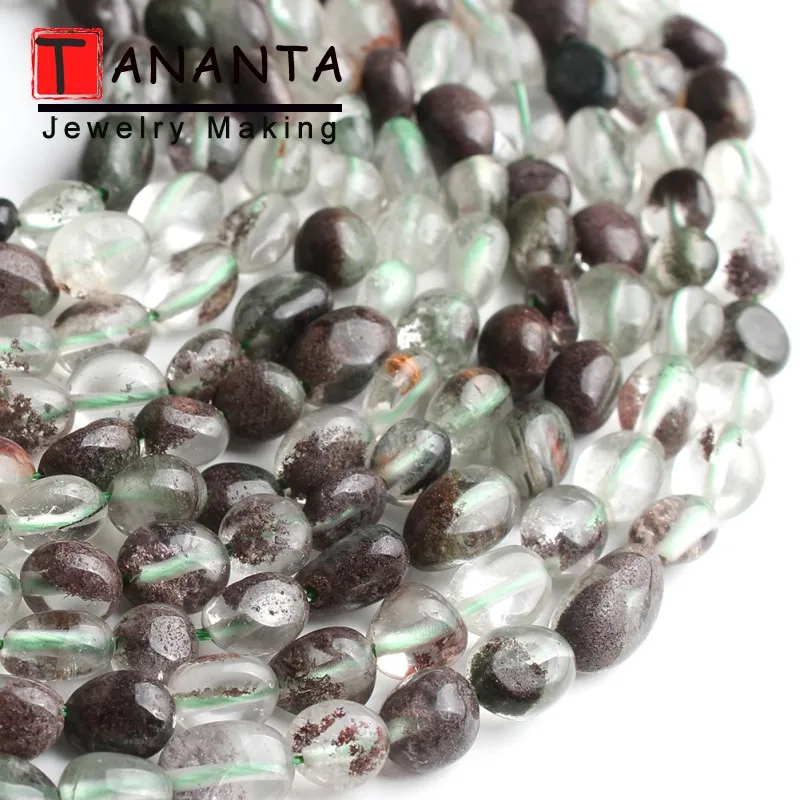 5-8 мм Φ зеленые призрачные кварцевые кристаллы россыпью для изготовления