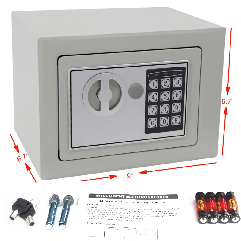 

US Warehouse170*230*170mm Digital Keypad Safe Light Gray